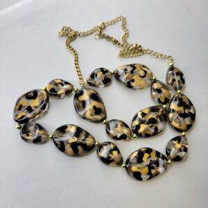 Casual Animal Print Beaded Long Necklace